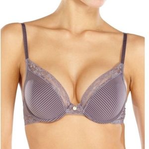 Natori Lace and Stripe Push-Up Bra (fits like 32D)